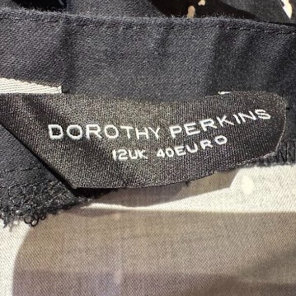 Dorothy Perkins Black & White Splatter Strapless Dress - Picture 3 of 3